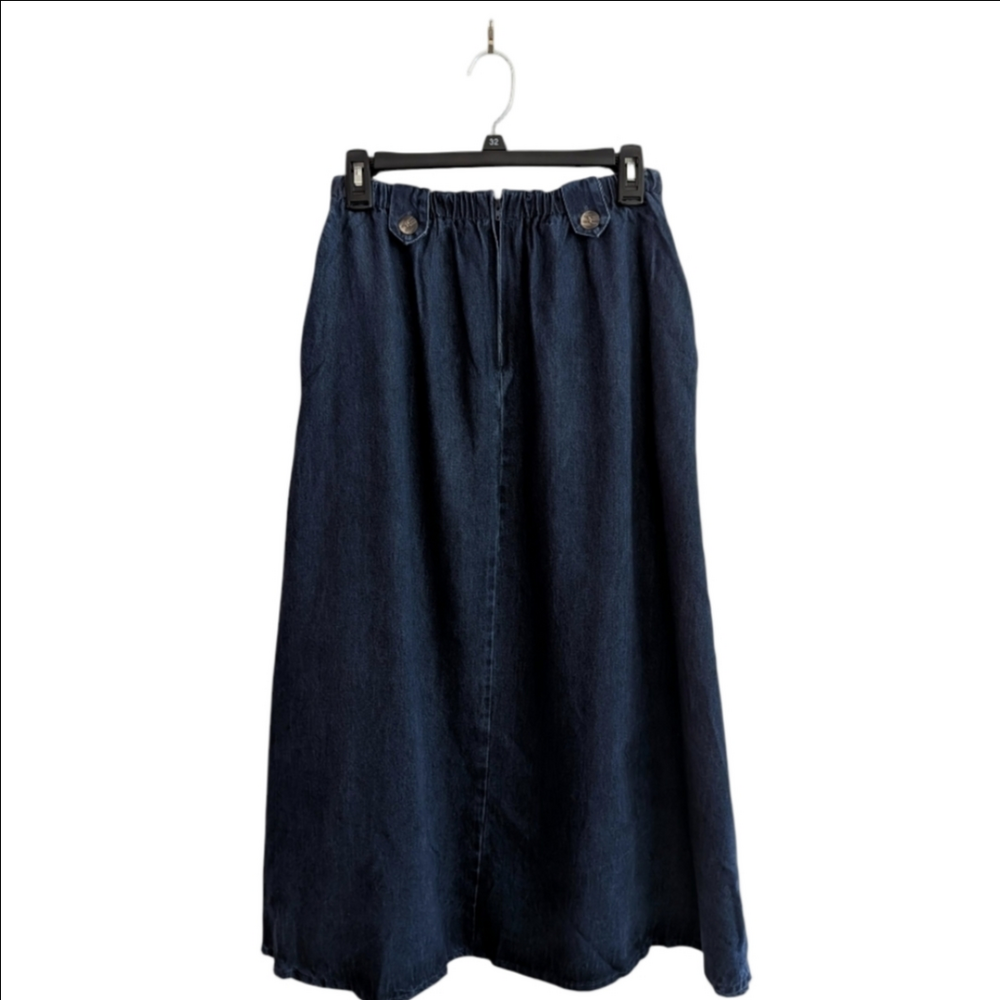 NWT Coldwater Creek Classic Blue Denim Skirt, Size P8 - Picture 3 of 6